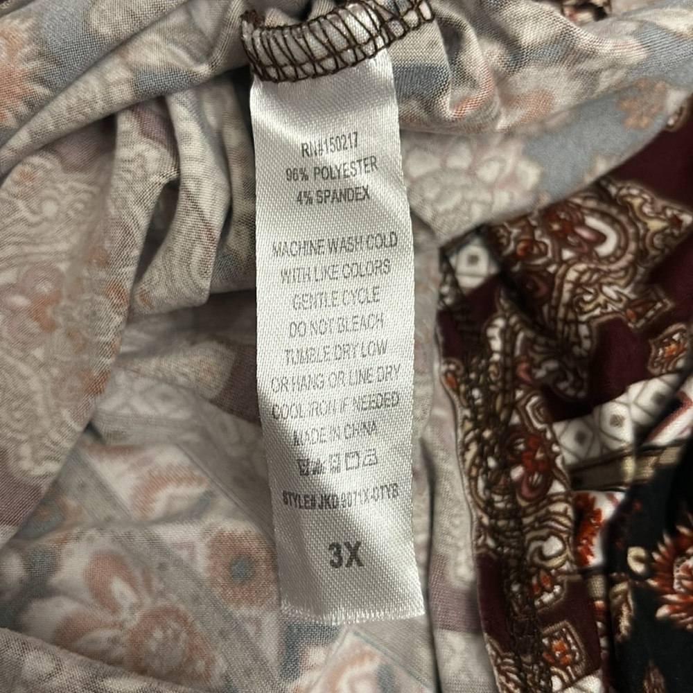 Vibe Sportswear Sleeveless Dress Floral and Geometric Print Size 3X - Picture 6 of 6